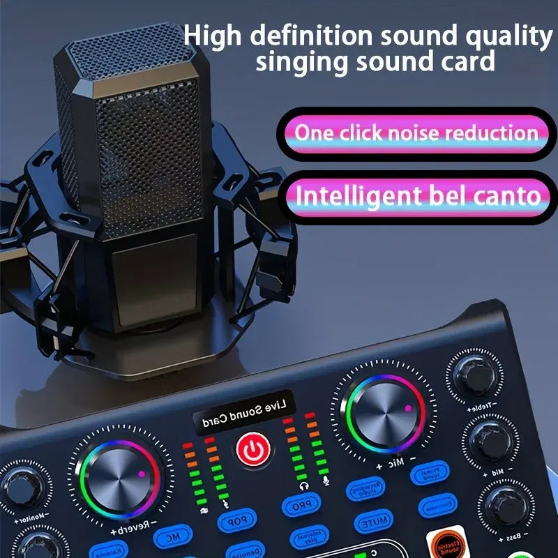 HD X60 Sound Card English Version Professional Audio Mixer 