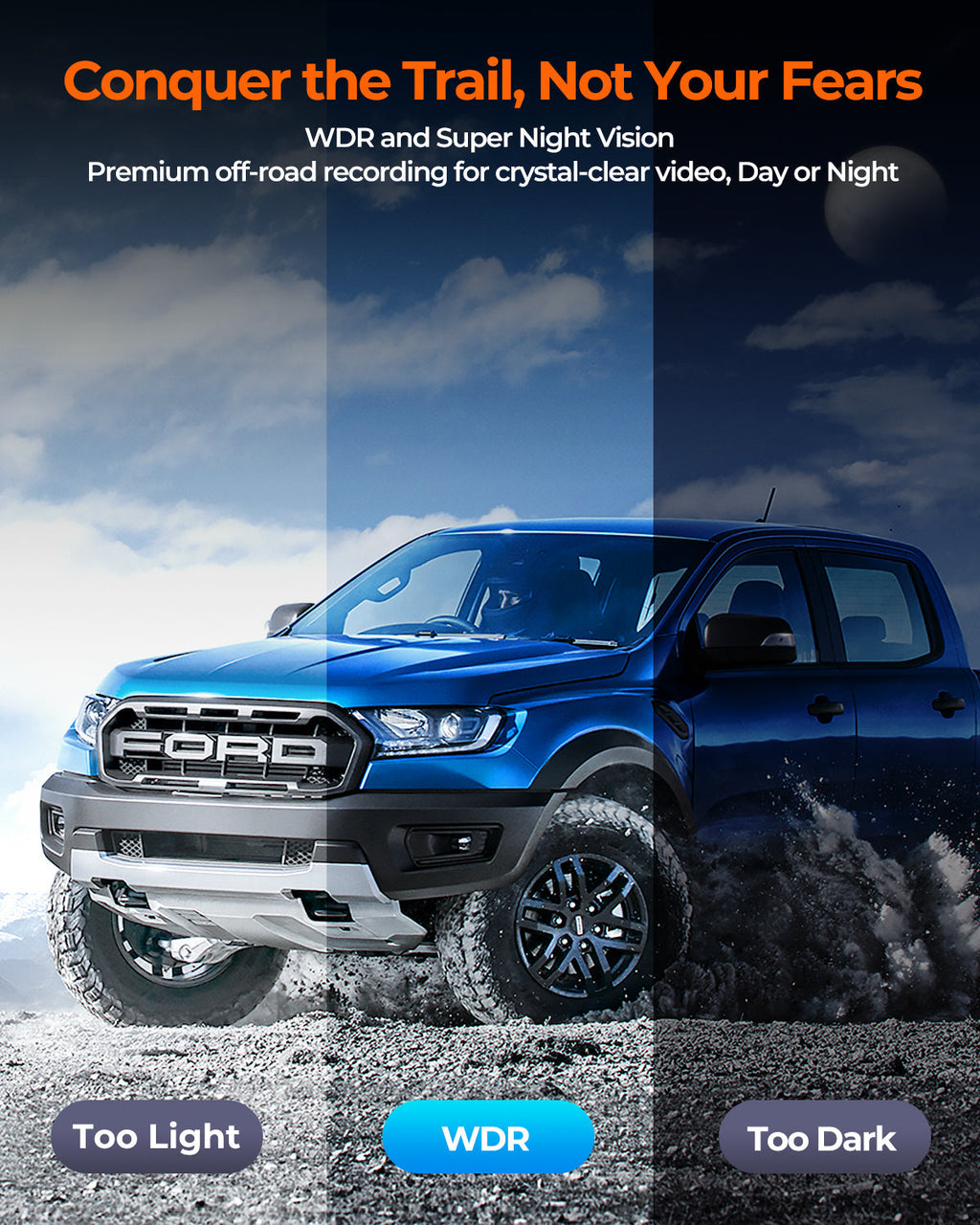 Waterproof Rear View Mirror Dash Cam Black Star Audio