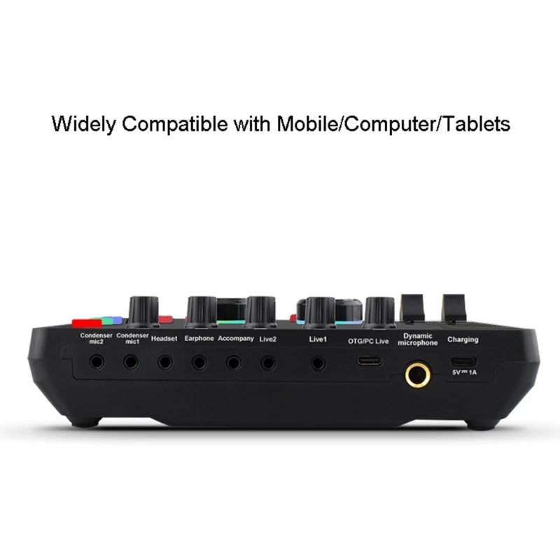 Portable Podcast Mixer – Bluetooth, Live Sound Card, Smartphone & PC Black Star Audio