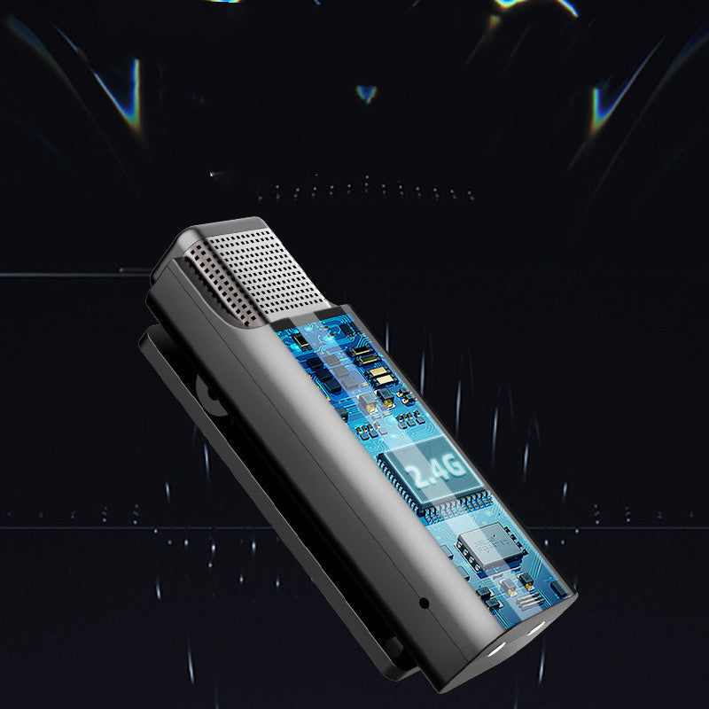 1-for-2 Wireless Lavalier Microphone – Bluetooth 5.0, Noise Reduction, 8-12Hr Battery Black Star Audio