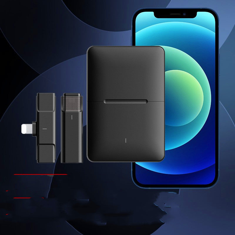 1-for-2 Wireless Lavalier Microphone – Bluetooth 5.0, Noise Reduction, 8-12Hr Battery Black Star Audio