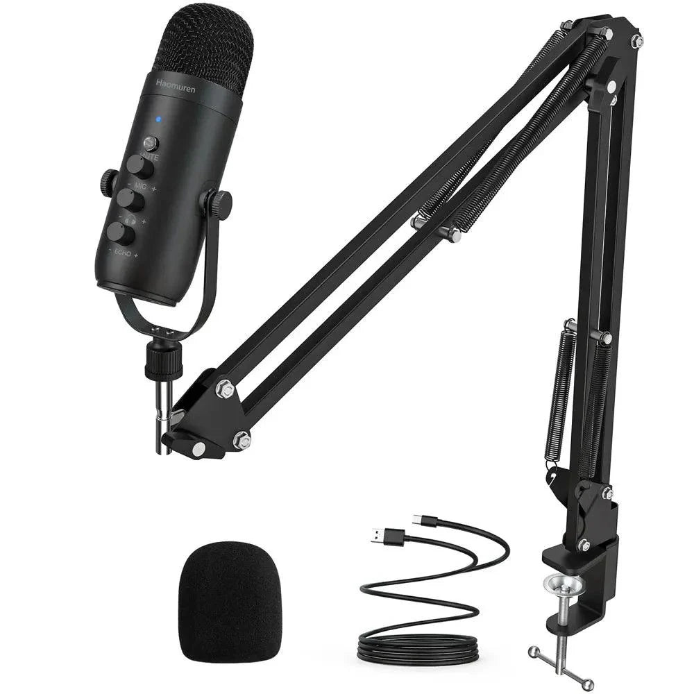 USB Streaming Podcast Microphone Kit - Black Star Audio
