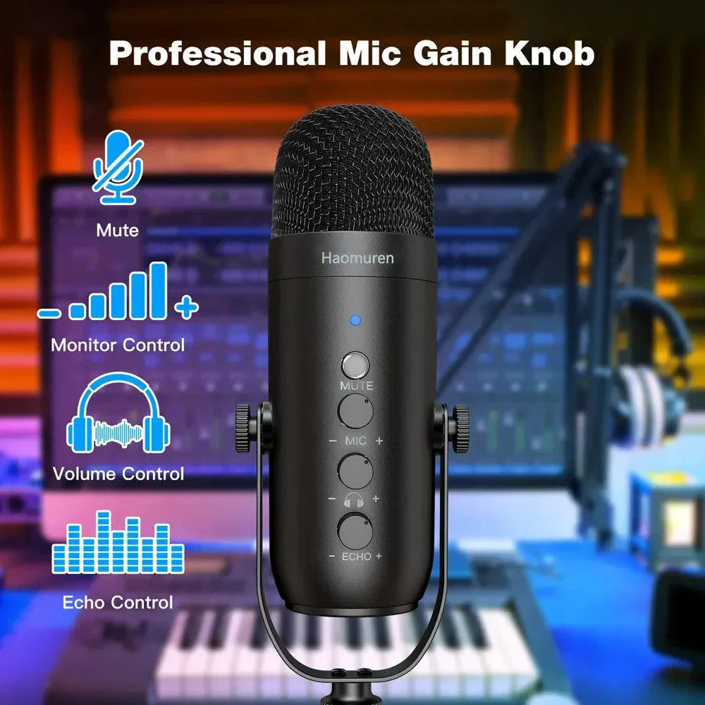 USB Streaming Podcast Microphone Kit - Black Star Audio