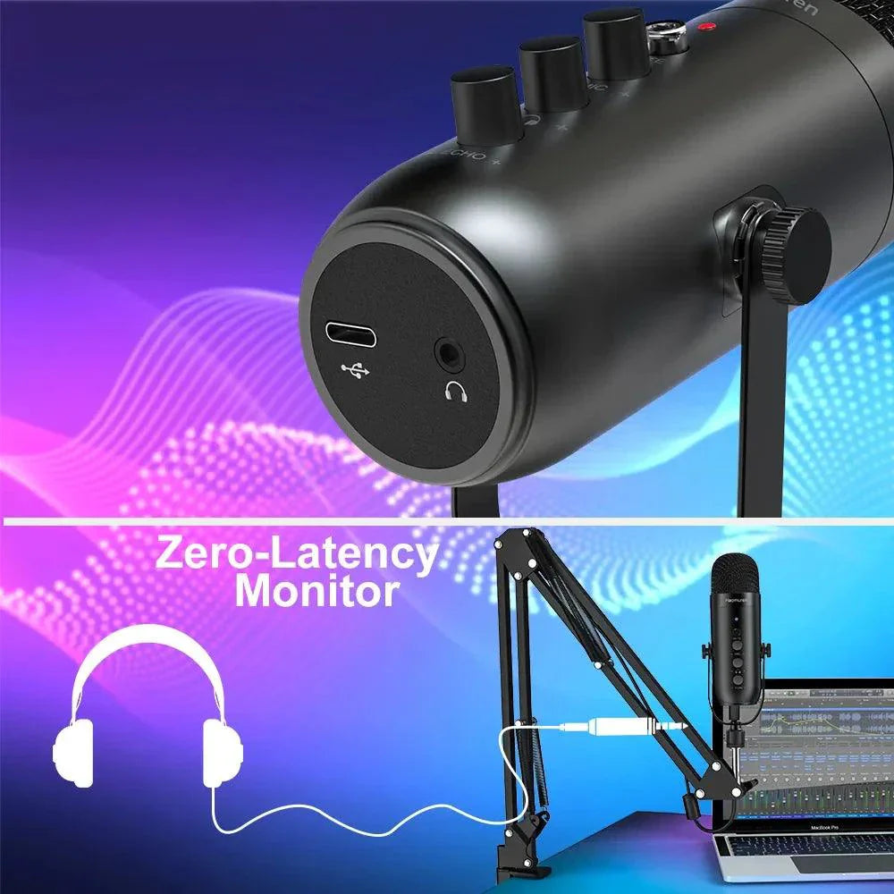 USB Streaming Podcast Microphone Kit - Black Star Audio